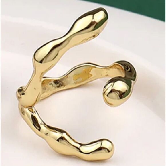 The Fascinating Ring in 14k yellow gold over 925 silver adjustable - Picture 1 of 5